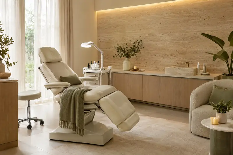 Modern wellness clinic treatment room